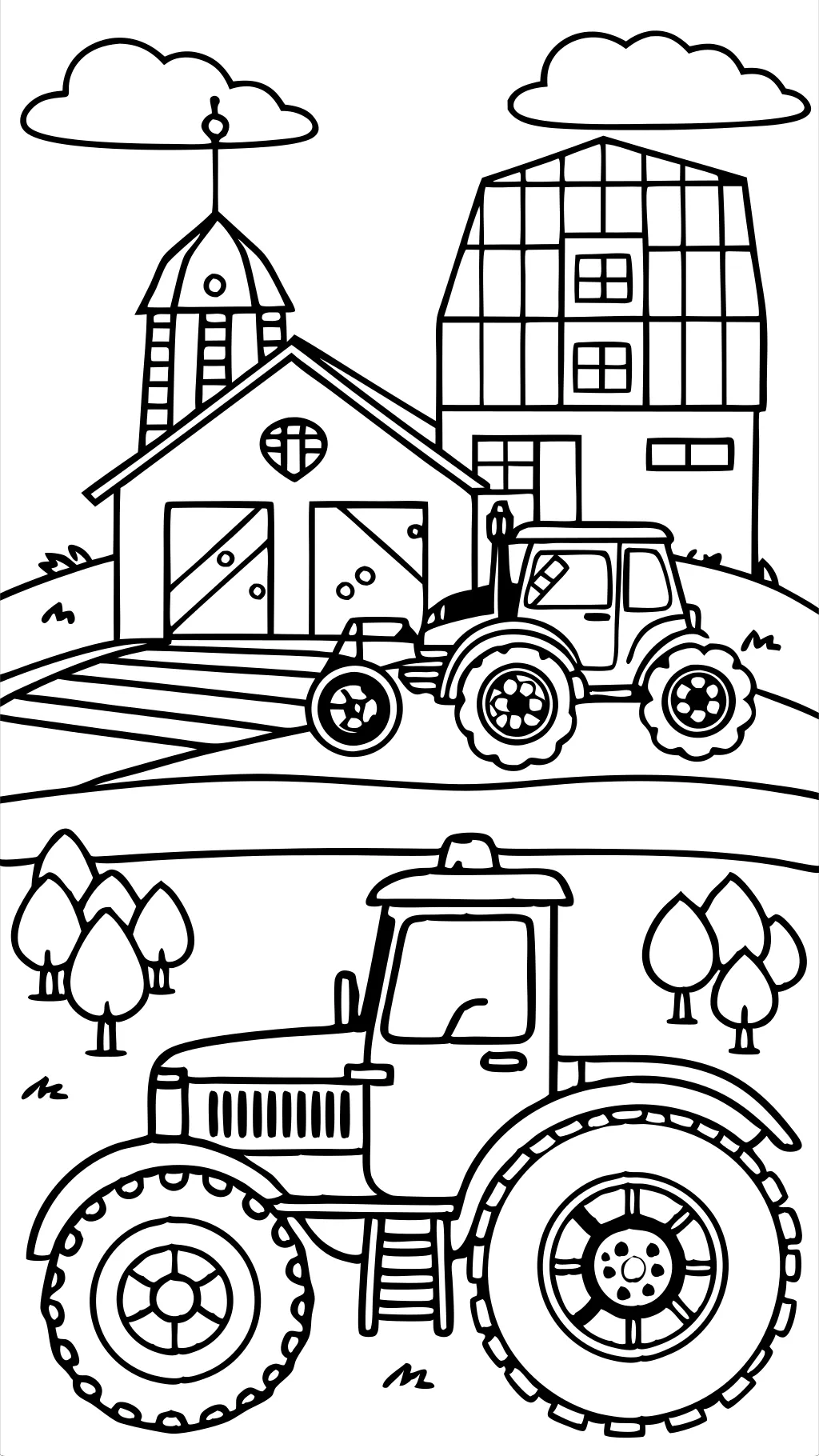 pages à colorier tracteurs